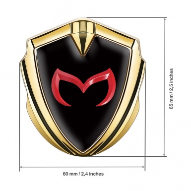 Mazda Emblem Ornament Gold Black Print Crimson Logo Edition
