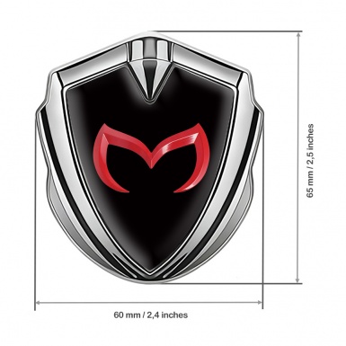 Mazda Emblem Ornament Silver Black Print Crimson Logo Edition