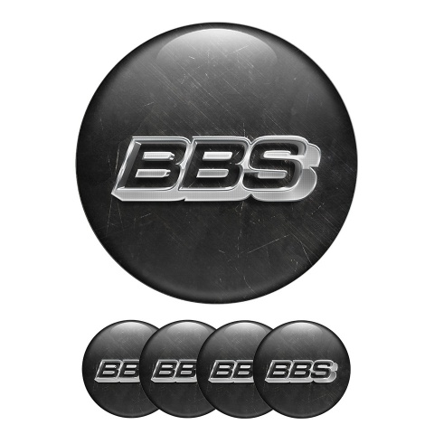 BBS Silicone Stickers Center Hub Scratched Plaster Effect