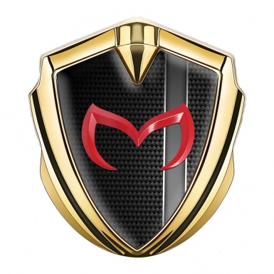 Mazda Fender Emblem Badge Gold Black Carbon Sport Stripe Edition