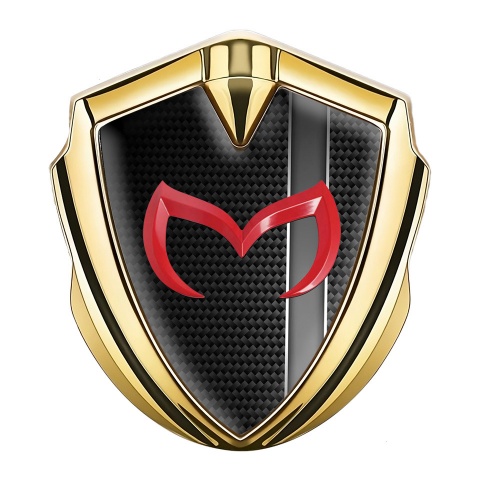 Mazda Fender Emblem Badge Gold Black Carbon Sport Stripe Edition