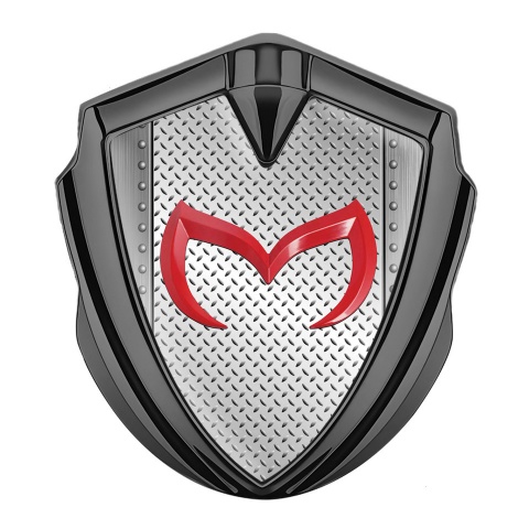 Mazda Emblem Silicon Badge Graphite Treadplate Effect Crimson Logo Edition
