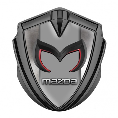 Mazda Metal Emblem Badge Graphite Polished Frame Chrome Logo Edition