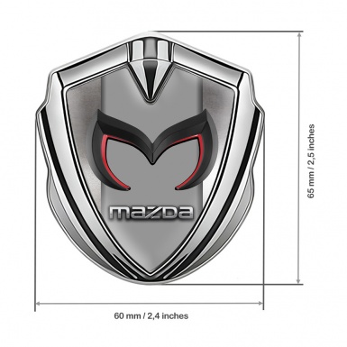 Mazda Metal Emblem Badge Silver Polished Frame Chrome Logo Edition