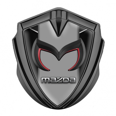 Mazda Emblem Ornament Badge Graphite Dark Fishnet Chrome Logo Design