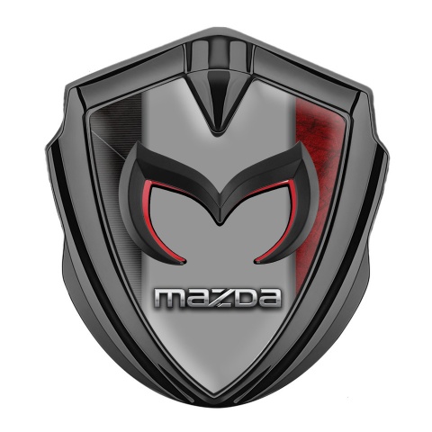 Mazda Badge Self Adhesive Graphite Mixed Frame Chrome Logo Edition