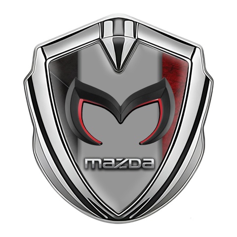 Mazda Badge Self Adhesive Silver Mixed Frame Chrome Logo Edition