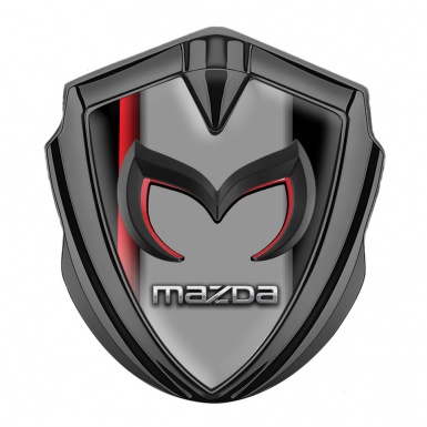 Mazda Emblem Fender Badge Graphite Red Sport Line Chrome Logo Edition