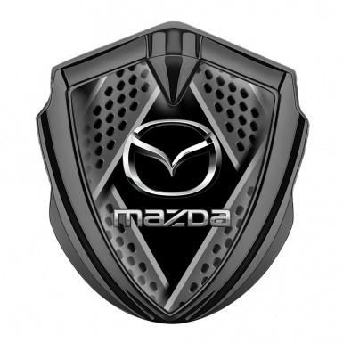 Mazda Badge Self Adhesive Graphite Metal Parts Steel Logo Effect