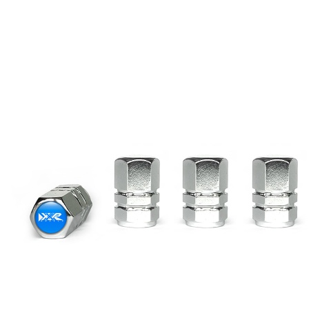 XXR Tyre Valve Caps Chrome 4 pcs Blue