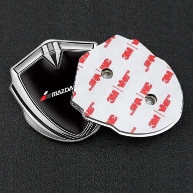 Mazda Speed Emblem Fender Badge Silver Black Base White Red Logo