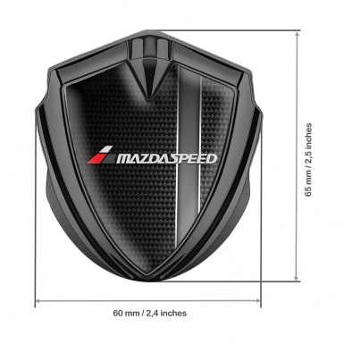 Mazda Speed Badge Self Adhesive Graphite Black Carbon Sport Stripe