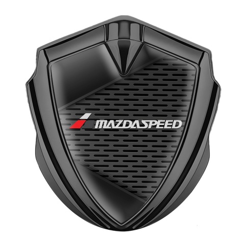 Mazda Speed Emblem Trunk Badge Graphite Dark Grate Grey Elements