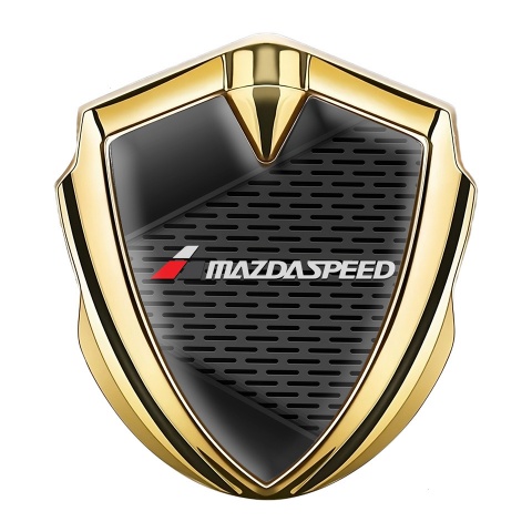 Mazda Speed Emblem Trunk Badge Gold Dark Grate Grey Elements