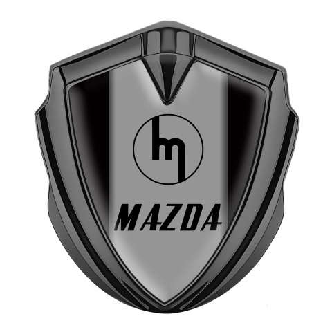 Mazda Emblem Ornament Badge Graphite Black Frame Vintage Logo