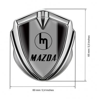 Mazda Emblem Ornament Badge Silver Black Frame Vintage Logo