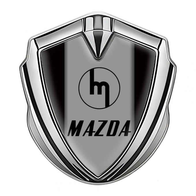 Mazda Emblem Ornament Badge Silver Black Frame Vintage Logo