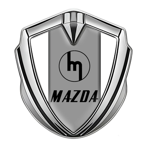 Mazda Bodyside Domed Emblem Silver White Frame Vintage Logo