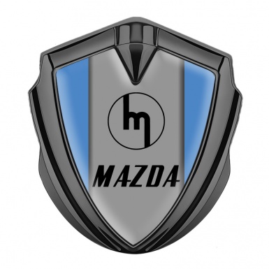 Mazda Emblem Car Badge Graphite Glacial Blue Vintage Logo Edition