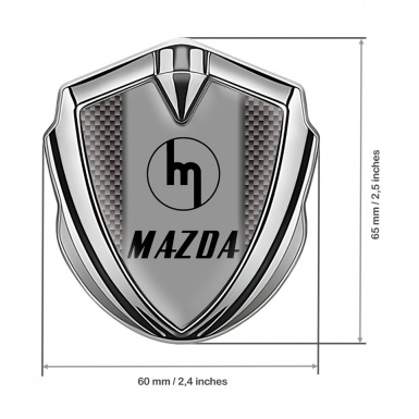 Mazda Metal Domed Emblem Silver Grey Carbon Vintage Logo Edition