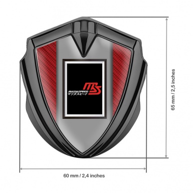 Mazda Speed Emblem Self Adhesive Graphite Red Carbon Japanese Style