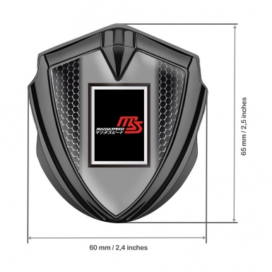 Mazda Speed Silicon Emblem Badge Graphite Dark Mesh Japanese Design