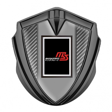 Mazda Speed Emblem Car Badge Graphite Light Carbon Japanese Design