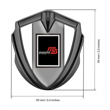 Mazda Speed Badge Self Adhesive Graphite White Frame Japanese Design