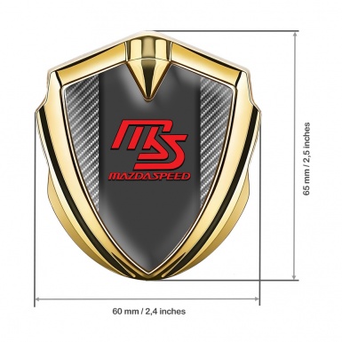 Mazda Speed Emblem Ornament Badge Gold Light Carbon Sport Edition