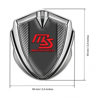 Mazda Speed Emblem Ornament Badge Silver Light Carbon Sport Edition