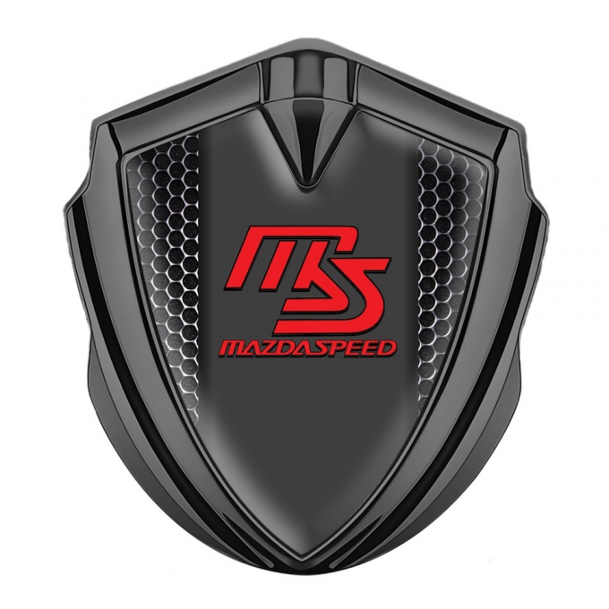 Mazda Bodyside Domed Emblem Badge Graphite Steel Grate Sport Edition