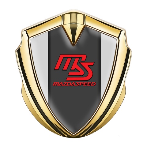 Mazda Speed Emblem Badge Self Adhesive Gold Grey Moon Sport Edition