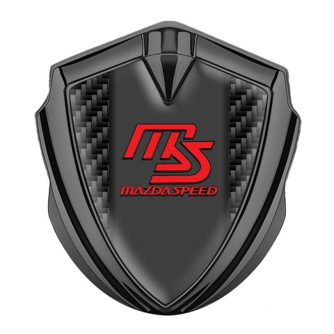 Mazda Speed Emblem Fender Badge Graphite Black Carbon Sport Edition