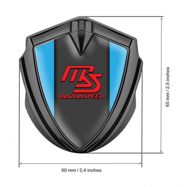 Mazda Speed Fender Emblem Badge Graphite Sky Blue Frame Sport Edition