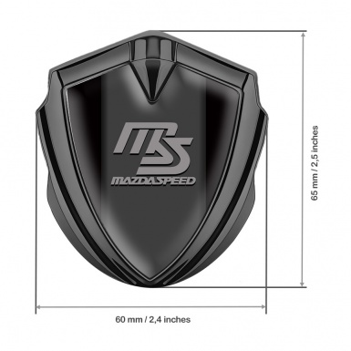 Mazda Speed Emblem Trunk Badge Graphite Black Frame Sport Edition