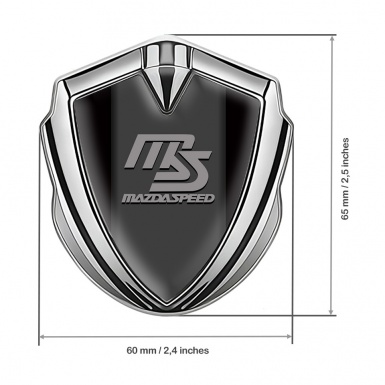 Mazda Speed Emblem Trunk Badge Silver Black Frame Sport Edition