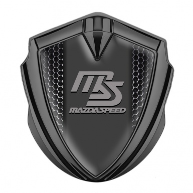 Mazda Speed Emblem Ornament Badge Graphite Dark Grate Sport Grey Logo