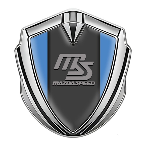 Mazda Speed Bodyside Domed Emblem Silver Glacial Blue Sport Grey Logo