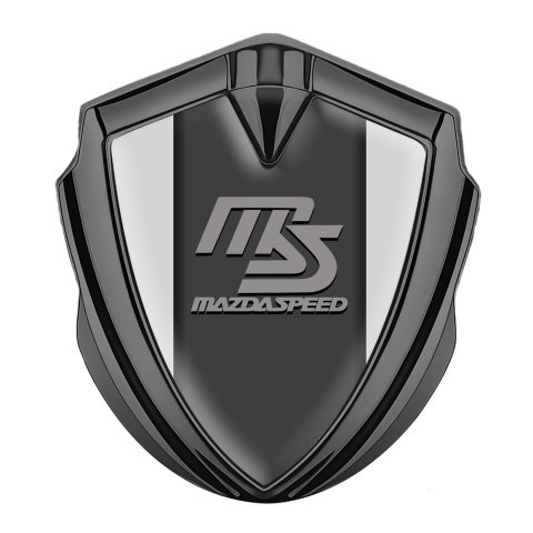 Mazda Speed 3d Emblem Badge Graphite Moon Dust Sport Grey Logo