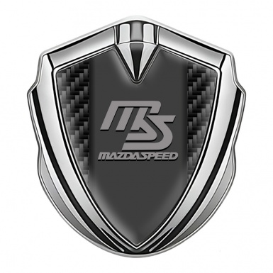 Mazda Speed Fender Emblem Badge Silver Black Carbon Sport Grey Logo