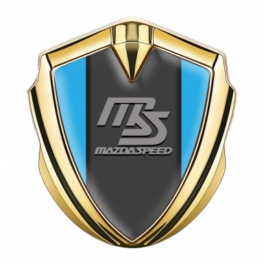 Mazda Speed Emblem Trunk Badge Gold Blue Base Sport Grey Logo