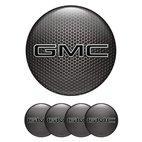 GMC Emblems for Wheel Center Caps Mesh Black Logo Edition