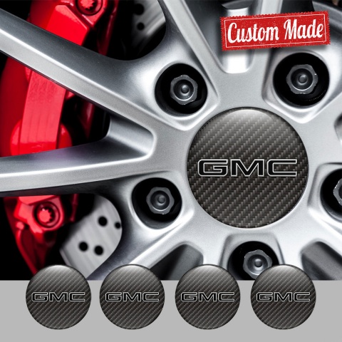 GMC Emblems for Wheel Center Caps Carbon Black Logo Edition