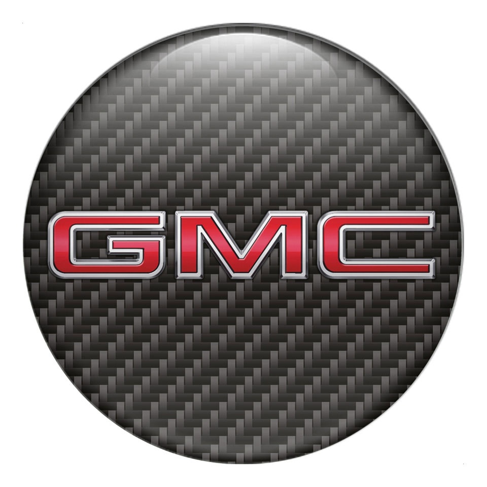 GMC Silicone Stickers for Wheel Center Caps Carbon Edition | Wheel ...