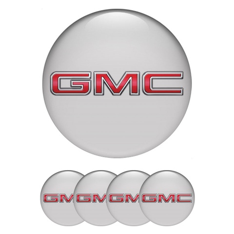 GMC Silicone Emblems for Wheel Center Caps Grey Edition