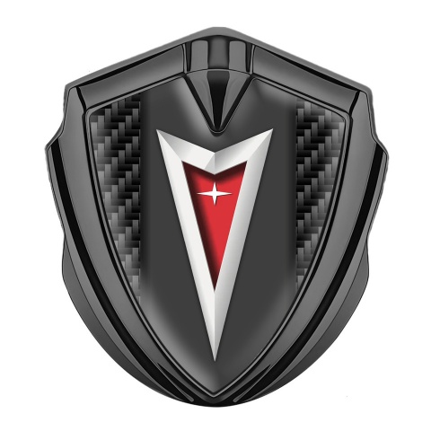 Pontiac Bodyside Emblem Self Adhesive Black Carbon Classic Logo Edition