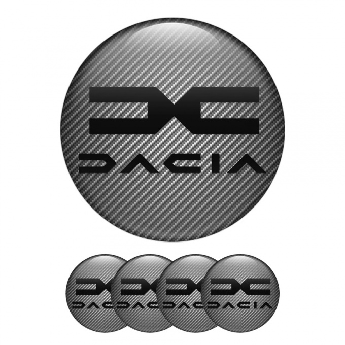 Dacia Silicone Stickers Wheel Center Carbon
