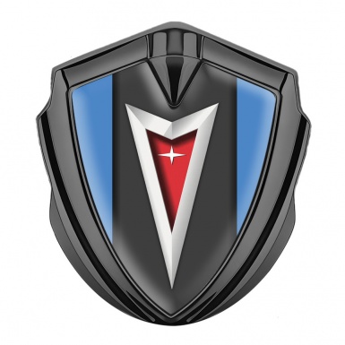 Pontiac Emblem Trunk Badge Graphite Glacial Blue Classic Logo Edition