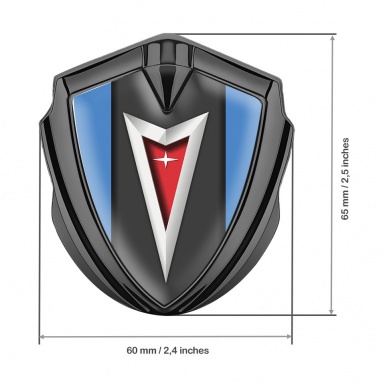 Pontiac Emblem Trunk Badge Graphite Glacial Blue Classic Logo Edition