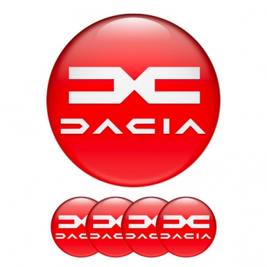 Dacia Silicone Stickers Wheel Center Cap Red